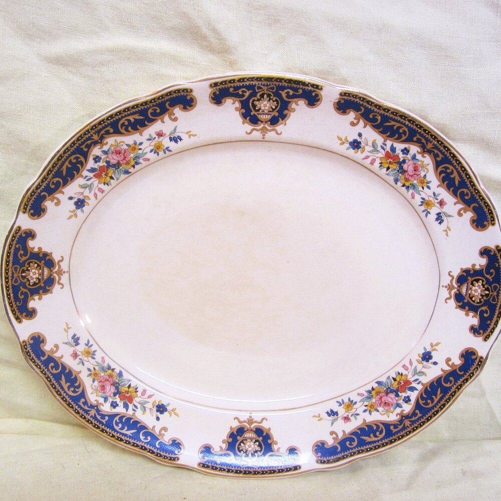 VTG PLATTER W/BEAUTIFUL DESIGN, BY HUGHES & SONS LTD, UNICORN TRADEMARK